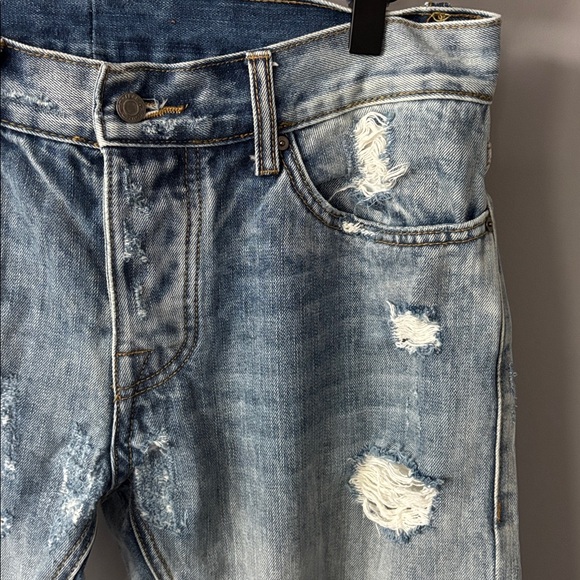 Fear of God x Fourth Collection Selvedge Indigo Distressed Jeans size 30x32 - Picture 7 of 14